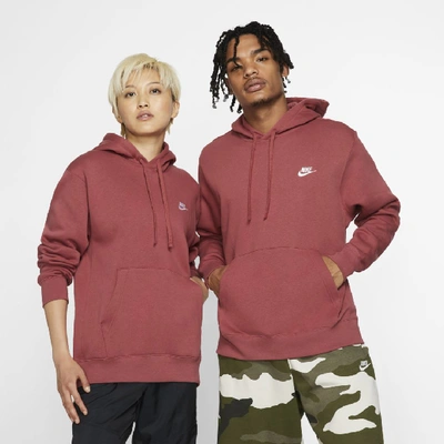 Shop Nike Sportswear Club Fleece Pullover Hoodie In Cedar