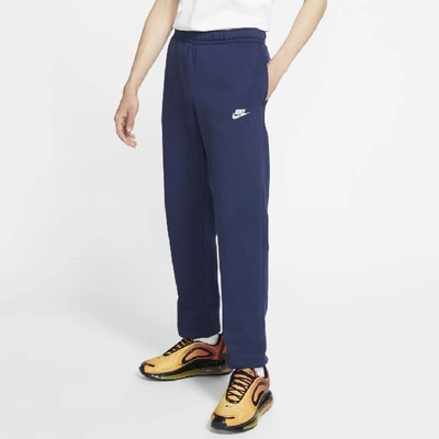 Nike Sportswear Club Fleece Bv2707-410 Men's Midnight Navy Sweatpants Ncl678 In Blue