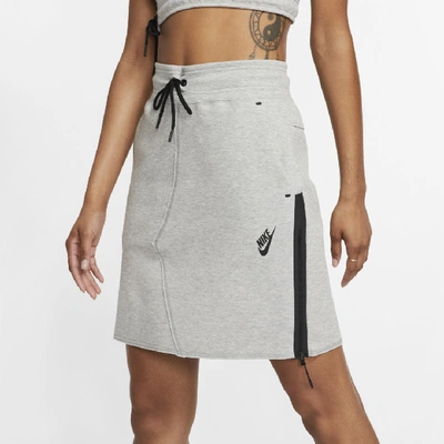 Shop Nike Sportswear Tech Fleece Women's Skirt In Grey