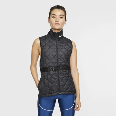 Shop Nike Aerolayer Women's Running Vest In Black