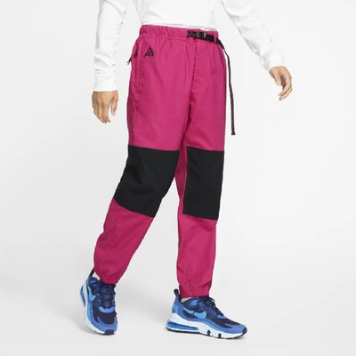 Shop Nike Acg Men's Trail Pants In Red
