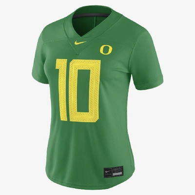 Shop Nike College Dri-fit Game (oregon) Women's Football Jersey (apple Green)