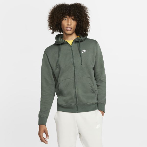 nike green zip hoodie