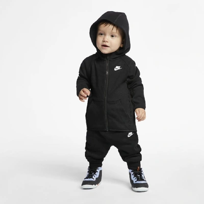Nike Sportswear Tech Fleece Baby Zip Hoodie And Pants Set In Black |  ModeSens