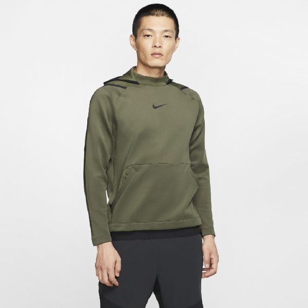 nike men's pro pullover hoodie