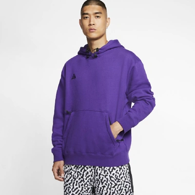 Shop Nike Acg Pullover Hoodie In Purple