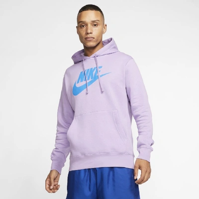 Shop Nike Sportswear Club Fleece Men's Graphic Pullover Hoodie In Purple