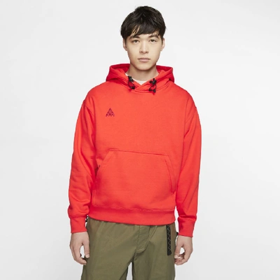 Shop Nike Acg Pullover Hoodie In Red