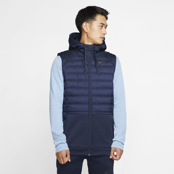 nike therma full zip winterized vest