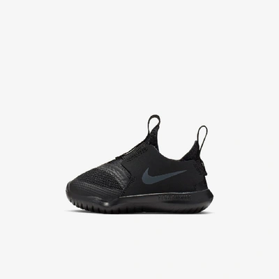 Shop Nike Flex Runner Baby/toddler Shoes In Black,anthracite