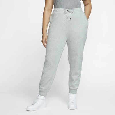 Shop Nike Women's  Sportswear Essential Fleece Pants (plus Size) In Grey