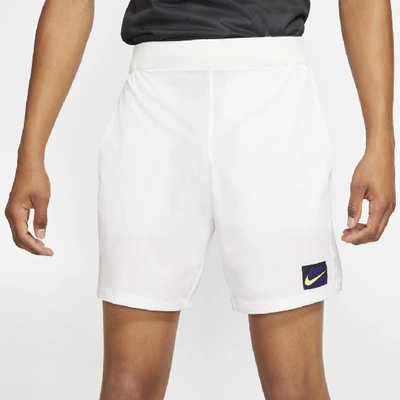 Shop Nike Court Flex Ace Men's Tennis Shorts In White