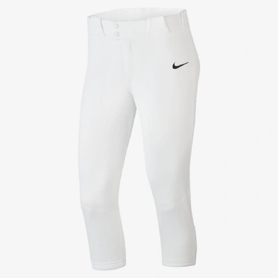 Shop Nike Women's Vapor Select 3/4-length Softball Pants In White