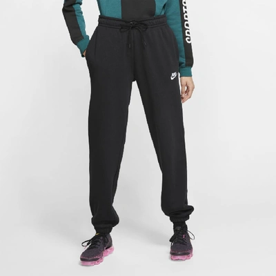 Shop Nike Women's  Sportswear Essential Fleece Pants In Black