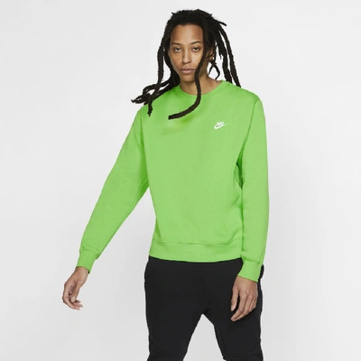 Shop Nike Sportswear Club Men's Crew In Green Nebula