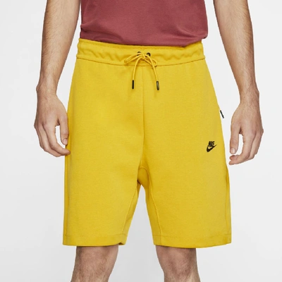 Shop Nike Sportswear Tech Fleece Men's Fleece Shorts In Dark Sulfur