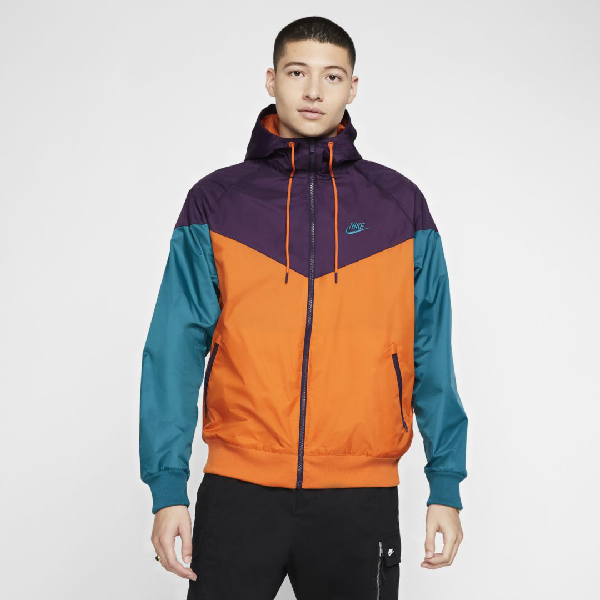 nike windrunner orange blue