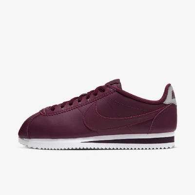 Shop Nike Classic Cortez Women's Shoe In Night Maroon/burgundy Ash/metallic Silver/night Maroon