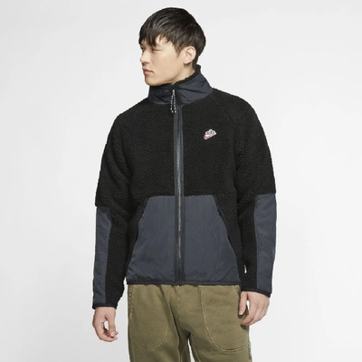 Nike Fleece Sherpa Jacket - Black/off Noir | ModeSens