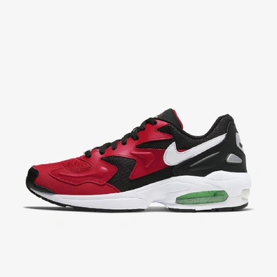 Shop Nike Air Max2 Light Men's Shoe In Black,university Red,electro Green,white