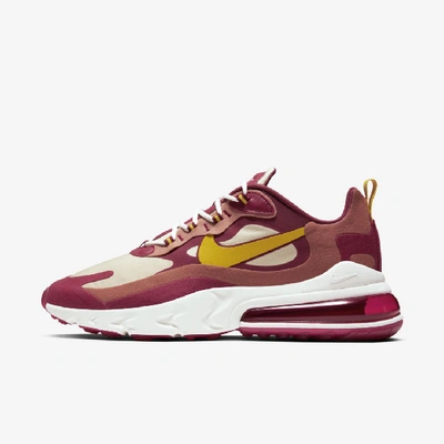 Shop Nike Air Max 270 React Men's Shoe (noble Red) - Clearance Sale In Noble Red,team Gold,dusty Peach,dark Sulfur
