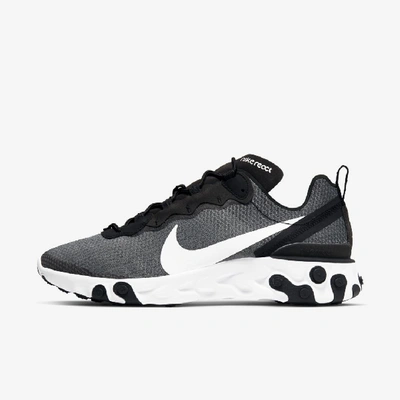 Shop Nike React Element 55 Se Men's Shoe In Black,white