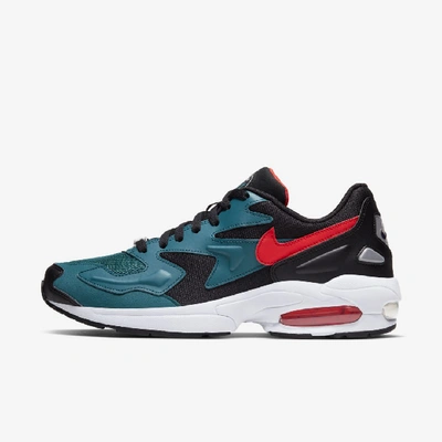Shop Nike Air Max2 Light Men's Shoe (black) - Clearance Sale In Black,geode Teal,pure Platinum,habanero Red