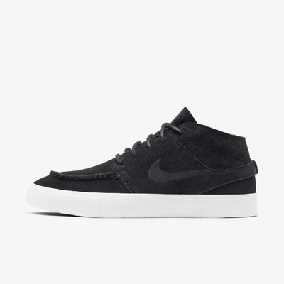 Shop Nike Sb Zoom Stefan Janoski Mid Crafted Skate Shoe (black) - Clearance Sale In Black,pale Ivory,black