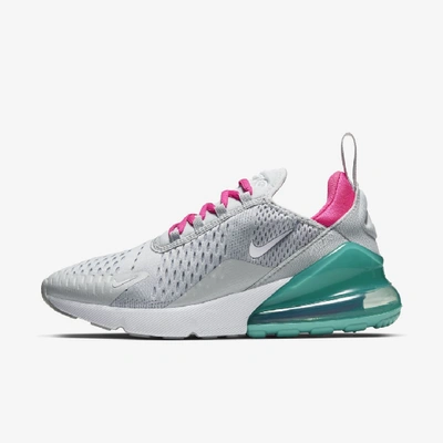 Shop Nike Air Max 270 Women's Shoe (pure Platinum) - Clearance Sale In Pure Platinum,pink Blast,aurora Green,white