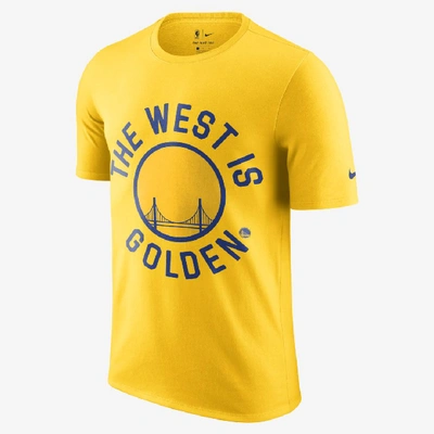 Shop Nike Warriors Classic Edition Men's  Nba T-shirt (amarillo) - Clearance Sale