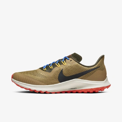 Shop Nike Air Zoom Pegasus 36 Trail Men's Trail Running Shoe (beechtree) - Clearance Sale In Beechtree,cargo Khaki,bright Crimson,off Noir