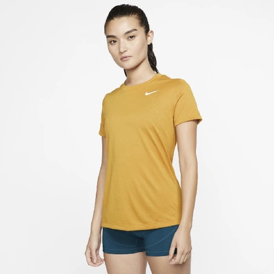 Shop Nike Dri-fit Legend Women's Training T-shirt In Gold Suede