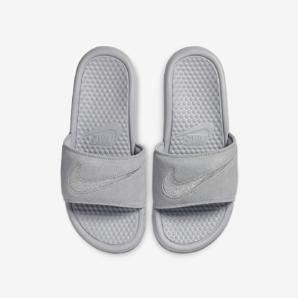 nike sandals grey