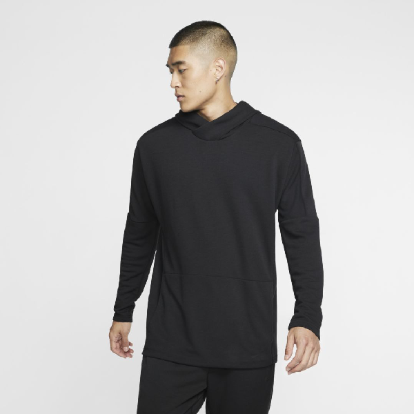 Nike Yoga Dri-fit Men's Pullover Hoodie In Black | ModeSens