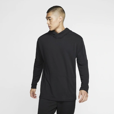 Shop Nike Yoga Dri-fit Men's Pullover Hoodie In Black
