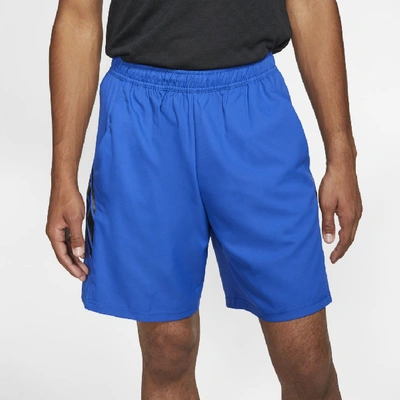 Shop Nike Court Dri-fit Men's 9" Tennis Shorts (game Royal) In Game Royal,black,black