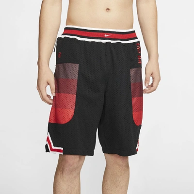 Shop Nike X Clot Men's Mesh Shorts In Black/university Red/white