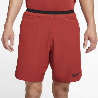 Shop Nike Pro Flex Rep Men's Shorts In Red