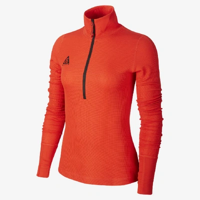 Shop Nike Acg Women's Long-sleeve Thermal Top In Red