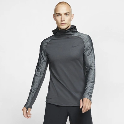 Nike Pro Therma Men s Long sleeve Training Hoodie In Grey ModeSens