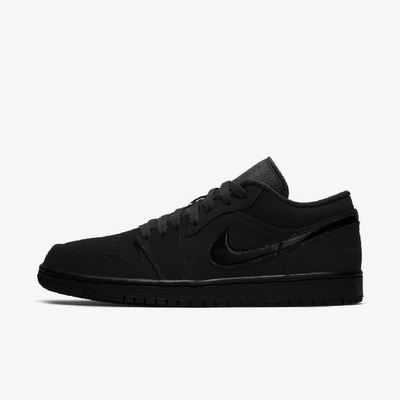 Shop Jordan Air  1 Low Shoe In Black