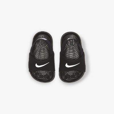 Shop Nike Kawa Baby/toddler Slides In Black,white,white,white