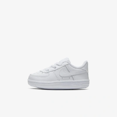 Shop Nike Force 1 Crib Baby Bootie In White,white,white