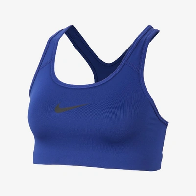 Shop Nike Swoosh Women's Medium-support Sports Bra In Blue