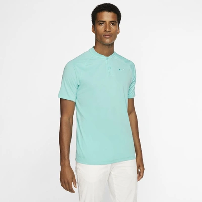Shop Nike Dri-fit Momentum Men's Standard Fit Golf Polo In Light Aqua