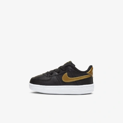 Shop Nike Force 1 Crib Baby Bootie In Black
