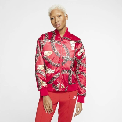 Shop Nike Sportswear Synthetic Fill Icon Clash Womenâs Jacket (university Red) - Clearance Sale