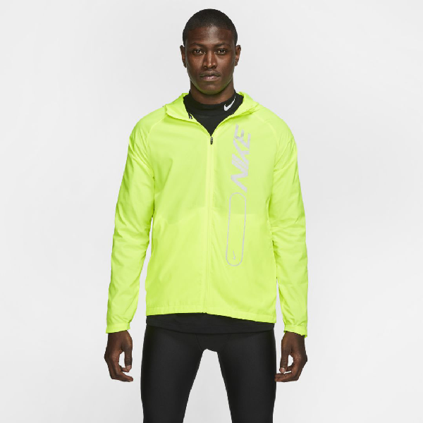 nike running air pack essentials jacket in volt