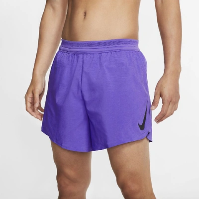 Shop Nike Aeroswift Men's 5" Running Shorts In Purple
