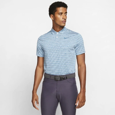 Shop Nike Dri-fit Vapor Men's Striped Golf Polo In Blue